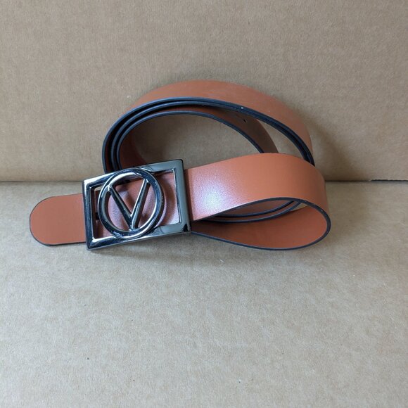 Milo Soave Logo Leather Belt by Valentino - Size 42 - Picture 2 of 4